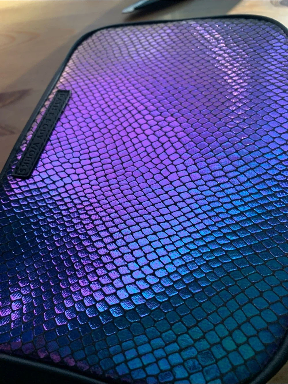 NWT BBW Holographic Iridescent Cosmetic Pouch Maleficent & Sanitizer Holder